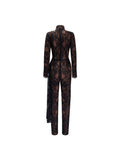 Pantyhose Burst New Hot Babes Sexy Lace Hollow Horn Sleeves To Repair Jumpsuit Jumpsuit Woman 68HZ