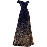 Word-On-Word Evening Dress 2025 New Gradient Black Annual Meeting Stage Host Catwalk Fishtail Dress Woman 68HZ