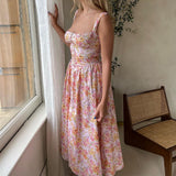 Women's Dress Dress Sling Skirts With Sweet And Spicy Long Skirts Summer Floral Dress 68HZ