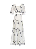 Korean Fashion And Leisure Two Sets 2025 Spring New High-Waisted Print Skirt Suit Women's Trend 68HZ