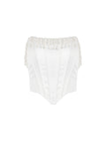 New Babes Wear Women's Pearl Bras Fish Bone Corset T-Ribs Corset T-Mearly Umbilly Blouse 68HZ