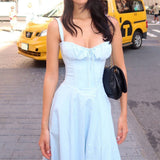 Summer Women's Clothing New Dress Repair Fork And Broken Flower Skirt Hollow Bare Back Sling Dress 68HZ