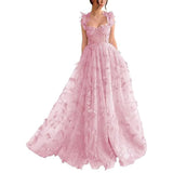 The Bridesmaid's Suit Slings Linden With Forked Temperament Sexy Evening Dress Lace Mesh Dress 68HZ