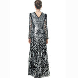 Cumbre Temperament V-Neck Heavy Industry Luxury Sleeve Long-Sleeved Black Dress Dress Dress Station Spring And Autumn Women's Dress 2025 68HZ