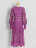 Heavy Industry Embroidered Sleeves In The Summer 2025 New Round Lantern Sleeves To The Skinny Dresses 68HZ