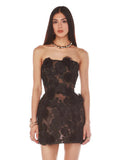 High-End Women's New Sexy Body Trim Corset Dress Flower Decoration A Skirt Banquet Evening Dress Dress 68HZ
