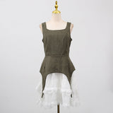 Spice Girl Style Sleeveless Cake Dress Women's 2025 New Colling Color Repair Slim Short Dress Tide 68HZ