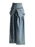 Spring 2025 New Water Washing Old Design Multi-Pocket Decoration Loose-Legged Trousers Workboys Denim Trousers 68HZ