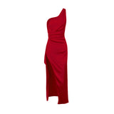 Women's Dress New Dress Sexy One-Shoulder Repair Open-Back Dress Dress Women's Evening Dress 68HZ