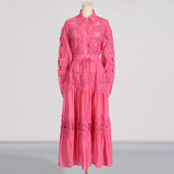 French Fashion High-End Set Women's Clothing 2025 Spring New Collar Hollow Shirt High Waist Half-Dress Women's Winter 68HZ