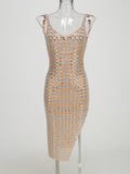 Explosion Women's Sexy Bare Back Hot Diamond Sling Bag Ass High Dress Dress Dress 68HZ
