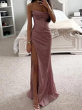 Direct Selling 2024 Fashion Sling Sling Flash Banquet Event Atmospheric Lanky Dress Evening Dress 68HZ