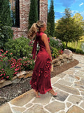 French Three-Dimensional Flower A-Shaped Dress 2025 Spring And Summer New Splicing Collar High-End Thin Dress Woman 68HZ