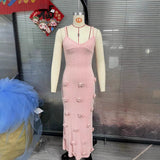 2024 Summer New Women's Knitted Flower Dress Women 68HZ