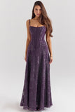 New Slings Tulle Formal Dress Women's Flower Lace Paste Long Ball Dress 68HZ