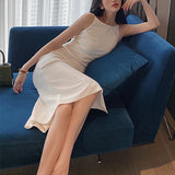 White Temperament Elegant Evening Dress Women's Banquet Annual Meeting Of The Hips Thin Dress 2025 New Body Repair Dress 68HZ