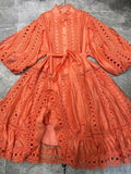 Fashion And Leisure Style Dress 2025 New Heavy Industry Embroidery Single Buckle Lace Dress Woman 68HZ