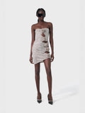 Hot Sales Explosion Sexy Hollow Hot Diamond Tight-Body Bag Dress Flower Diamond Temperament Dress Long 68HZ