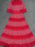 Spring 2025 New French Retro Heavy Industry Embroidery Stand To Receive The Waist Show Thin Dress Women's Evening Dress Dress 68HZ