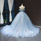 Banquet Evening Dress Female Brating Host Long Punt Skirt Art Exam Bride Wedding Temperament High-End Blue Color Yarn 68HZ