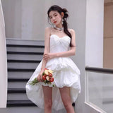 Evening Dress Spring And Summer New Marshmallows Bare Back Ponsy Sling Dress Adult Birthday Party Dress 68HZ