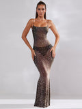 High-End Women's Hot Diamond Sexy Perspective Sling Dress Dress Dress Night Shop Famous Ass And Hip Dress Dress Dress Dress 68HZ