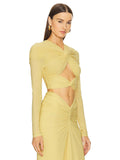 Spring New Women's Temperament Sexy Long-Sleeved T Ruth-Envested Dress Dress 68HZ
