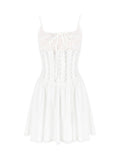 Sexy Babes Women's Pure Lust Lace Sling Skirt Pony Dress Body-Dexy White Dress Dress Woman 68HZ
