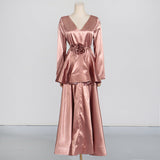 French Elegant Style Suit 2025 New T-Wearing Flower Design High-End Feeld Ribbon Slimming Two Sets Of Women 68HZ