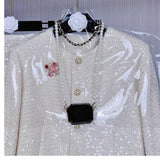 Famous Temperament French Small Fragrant Suit Women's New Fur Short Coat + Half-Dress Two-Piece 68HZ