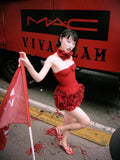New Sexy Fish Bone Strap Adjustable Bosom Heavy Industry Flower Short Skirt Dinner Dress 68HZ