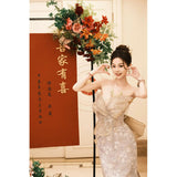 Evening Dress Corset Dress Temperament Famous High-End Goddess Fan High-End Banquet Toasting Clothes Light Fishtail Dress 68HZ