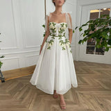 Banquet Evening Dress 2025 New Summer White Shoulder Can Usually Wear Thin And Medium Long Host Dress 68HZ