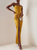 2025 Autumn Women's French Sexy Sling Dress Dress High-End Open Skirt Dress Dress 68HZ