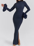 Autumn And Winter New Long Sleeve Tight Bag Hip Open Skirt Sexy Dress High Sense Feminine Lady Dress Woman Dress Woman 68HZ