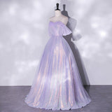 Violet Evening Dress Women's 2025 New Shoulder Net Yarn Skinny Annual Party Banquet Host Toasting Bride 68HZ