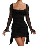 2024 Fashion Spring And Summer New Long-Sleeved Temperament Dress 68HZ