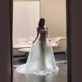 Evening Dress With Bra Dress New Female Spring And Autumn Senior Sense Of The Birthday Dress Tug Tail Birthday Dress Party 68HZ