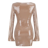 High-End Women's Sexy Glided Sleeve Miniskirt 68HZ