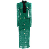 Collider Collisive Color Collisive Sexy Open Fork High Lace Dress Dress Dress Spring And Summer Women's New 2025 68HZ