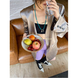 Acetic Acid Collarless Suit Jacket Women Thin Loose And Thin New Fashion Sun Protection Top Woman 68HZ