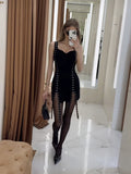 Heavy Industry High-End Hottie Bag Hip Dress Sleeveless Low Chest Fit Bandage Dress Evening Dress 68HZ