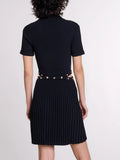 Australian Trendy Fashion 100-Fold Short Dress 2025 New Temperament Polo Collar Short Money To Collect Waist Thin Dress Women's Summer 68HZ