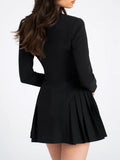 Ins Sexy Dress High-End Feminine V-Neck Long-Sleeved Suit Temperament Tender Waist Dress Dress Dress Women's Dress 68HZ