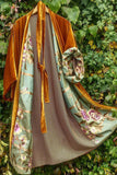Wish Large-Size Korean Velvet Belt Color Clove Digital Flower Dress Dress Pyjamas 68HZ