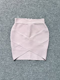 2025 Sexy Crossover Skirt High-Waisted Mini-Banded Hip Dress Night Shop Half-Dress Short Skirt Women's Night Club 68HZ
