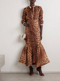 Yujie Style Suit Woman 2025 New Design Textured Shirt Top + High-Waisted Fish Tail Half-Dress 68HZ