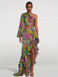 Summer Sexy Sleeves Irregular Lotus Leafy Dress Temperament Holiday Dress Dress Dress Dress Dress 68HZ