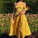 Women's Dress Dress Sling Skirts With Sweet And Spicy Long Skirts Summer Floral Dress 68HZ