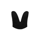 New Ins Women's Clothing Sexy V Smeared Goat Velvet Blouse Girl Embroidered Irregular Back Corset 68HZ
